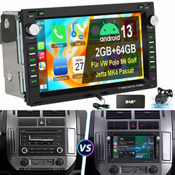 DAB+ KAM Android Autoradio Carplay GPS Für VW Polo 9N Golf 4 Passat B5 Jetta T5