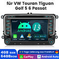 Android 13.0 Autoradio GPS Navi Für VW Passat Golf 5/6 Polo Sharan T5 4+64GB DVD