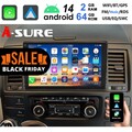 2+64G Android14 Autoradio GPS Navi Carplay FM SWC Für VW T5 Transporter Multivan