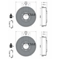 2X TEXTAR 295mm BREMSTROMMELN HINTEN PASSEND FÜR FIAT FULLBACK MITSUBISHI L200