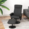 HOMCOM Relaxsessel mit Hocker Drehbarer Fernsehsessel mit Liegefunktion