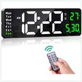 Digitale 16" LED Wanduhr Wecker mit Fernbedienung, Alarm & Temperatur