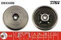 2x TRW DB4340B Bremstrommel passend für NISSAN