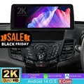 12.3" 2K 4+64G Android 14 CarPlay Autoradio GPS FM Für Ford Fiesta MK6 2008-2016