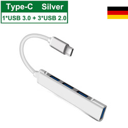 USB 3.0 Hub Verteiler Adapter für Notebook Smartphone Laptop Daten Laden PC 4in1
