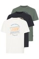 Blend Herren Jes Graphic T-Shirt (3er Pack) - Weiß/Maritim/Stein