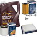 BOSCH Inspektionspaket 5 L MANNOL Energy Premium 5W-30 für Seat Ibiza IV 6J5