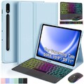 Für Samsung Galaxy Tab S9 FE S9 S8 Hülle mit Tastatur Beleuchtet Touchpad QWERTZ