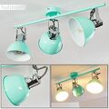Flur Strahler 3-flammige Decken Lampe Vintage Wohn Schlaf Zimmer Leuchte türkis 