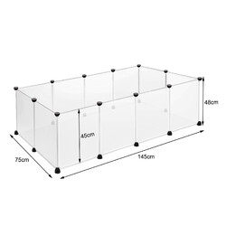 12/24 PCS DIY Freigehege Kaninchen Tiergehege Hasenstall Laufgitter für Hunde DE