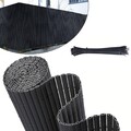 PVC Sichtschutzmatte Grau Sichtschutzzaun Balkon Sichtschutz Windschutz Garten