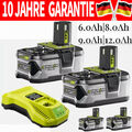 4x 18V 12,0Ah Akku für RYOBI One Plus Lithium HP RB18L50 P108 Batterie/Ladegerät