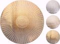 Platzsets Rund Metallic Brokat Design Tisch Tischsets 4er Set Esszimmer 41CM