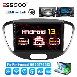 9 Zoll 2+64G Android 13 Carplay Autoradio GPS NAVI RDS Für Hyundai i10 2007-2012