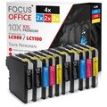 10 XL Patronen Tinte Kompatibel für Brother LC980 LC985 LC1100 Drucker MFC490CW