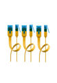 3er Set CAT 6A Flach-Patchkabel, U/UTP, gelb, Kupferleiter (CU), 3 m
