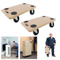 2er Set Transportroller Möbelroller Rollbrett Umzugsroller bis 200kg aus MDF DE