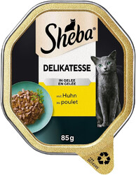 Sheba Schale Nassfutter Für Katzen Delikatesse in Gelee Mit Huhn 2 X 11 X 85G