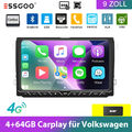DAB+ 4G 64GB Carplay Android13 Für VW T5 GOLF 5 6 Passat Touran Tiguan Autoradio