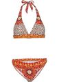 NECKHOLDER BIKINIS NEU! Gr. 38 40 42 44 46,  TOP SLIP BIKINI LEO-PRINT SOFTCUPS