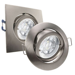 LED Sets Decken Einbaustrahler Spots 230V mit 4W 6W 7W dimmbar GU10 PREM/CARR