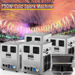 750W Cold Spark Machine mit Flight Case Sparkular Funkenmaschine DMX DJ Hochzeit