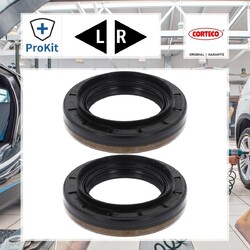 2x ORIGINAL® Corteco Wellendichtring, Differential Hinten für VW PASSAT B7