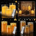 3er LED Kerzen Flammenlose Flackernd Set Mit Timerfunktion Dimmbar Fernbedienung