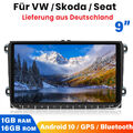 Für VW Golf 5 Passat B6 Caddy 9“ Android 10 Autoradio GPS Navi WIFI 1+16G BT USB