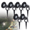 2-10X LED Gartenstrahler IP65 Außen 4W mit Erdspieß Rasen GU10 Stecker Lampe