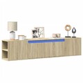TV Wandschrank mit LED-Beleuchtung Fernsehschrank Hängeschrank Lowboard Schrank 