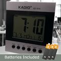 Kadio Desktop Digital Wecker mit großem LCD-Bildschirm Uhr und Innentemperatur