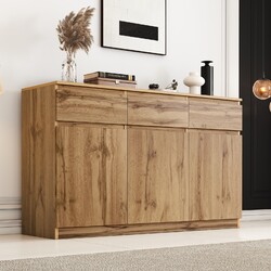 Sideboard Kommode Highboard Anrichte Buffetschrank mit 3 Schubladen und 3 Türen
