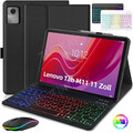 Für Lenovo Tab M11 TB-330FU 11 Zoll 2024 QWERTZ Beleuchtet Tastatur Maus Hülle