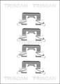 TRISCAN Zubehörsatz, Scheibenbremsbelag 8105 101658 für DAIHATSU FORD MAZDA
