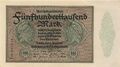 Reichsbanknote 500 000 Mark 1.5.1923 DEU-99f  Kassenfrisch/UNC