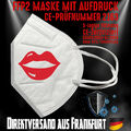 FFP2 Atemschutzmaske Mundschutz Mundmaske Zertifiziert CE 2163 Kussmund Mund