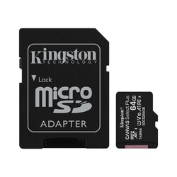 Kingston 64GB MicroSD Speicherkarte Micro SDXC SD Adapter mit USB Kartenleser
