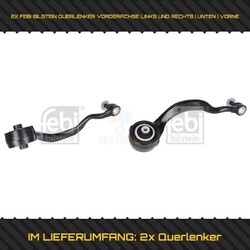 2X FEBI BILSTEIN LENKER, RADAUFHÄNGUNG VORDERACHSE LINKS + RECHTS UNTEN VORNE