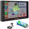 7" Double DIN Wireless CarPlay IPS Bildschirm BT5.0 FM AM RDS mit DAB+ Mic Radio