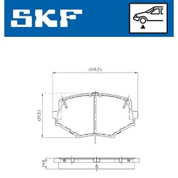 1x ORIGINAL® Skf VKBP 80564 A Bremsbelagsatz, Scheibenbremse Vorne, inkl.