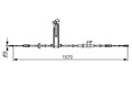 BOSCH HANDBREMSSEIL HINTEN LINKS HINTEN PASSEND FÜR FORD TRANSIT | 1 987 482 833