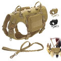 Militär Taktisches Hundegeschirr + Leine +2x Taschen MOLLE Zuggeschirr mit Griff