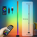 LED STEHLEUCHTE BUNT ECKLEUCHTE STEHLAMPE DIMMBAR LICHTSÄULE LED RGB 120CM TOP!