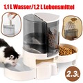 2in1 Wasser- und Futterspender Katzen Wasserspender Futterautomat Futterstation