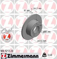 2x Bremsscheibe voll 100.1217.20 ZIMMERMANN für AUDI SKODA VW