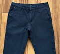100%ORIGINAL HUGO BOSS KAITO1_T SLIM FIT STRETCH CHINO HOSE GR.50 US34 LOGO BLAU