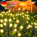 4X LED Solarleuchte Glühwürmchen Licht Lichterkette Solarlampe Außen Garten Deko