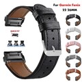 Leder Ersatz Armband Für Garmin Fenix 3 HR 5 5X Plus 6 6X 7 7X Pro Solar Tactix