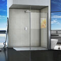 Walk in Duschabtrennung Duschwand Duschkabine mit Deckenhalter Dusche 8mm glas